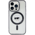 Apple iPhone 15 Pro Max (6.7) Kılıf Karl Lagerfeld Magsafe Şarj Özellikli IML Karl Orjinal Lisanslı Kapak - Şeffaf