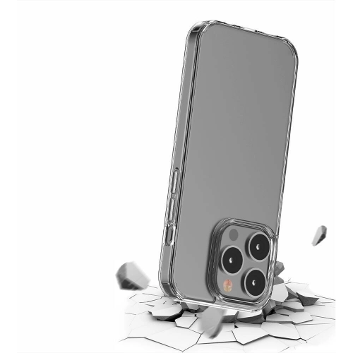 Apple iPhone 15 Pro Max (6.7) Kılıf Lux Korumalı Kenarları Silikon Arkası Sert Coss Kapak - Şeffaf