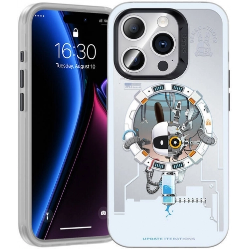 Apple iPhone 15 Pro Max (6.7) Kılıf Magsafe Şarj Özellikli Benks Bunny Explore Kapak - Beyaz