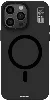 Apple iPhone 15 Pro Max (6.7) Kılıf Magsafe Şarj Özellikli Standlı YoungKit Hermit Bracket Serisi Kapak - Beyaz