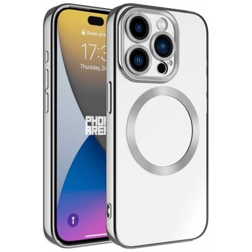 Apple iPhone 15 Pro Max (6.7) Kılıf Magsafe Wireless Şarj Özellikli Zore Setro Silikon - Siyah