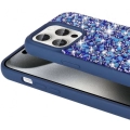 Apple iPhone 15 Pro Max (6.7) Kılıf Parlak Taşlı Tasarım Zore Linea Kapak - Lacivert