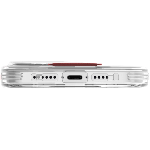 Apple iPhone 15 Pro Max (6.7) Kılıf SkinArma Standlı Şeffaf Tasarımlı Orijinal Apex Kapak - Kırmızı