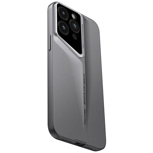 Apple iPhone 15 Pro Max (6.7) Kılıf Ultra İnce Kameralı Korumalı Sert Rubber Procase Kapak - Titanyum-Gri