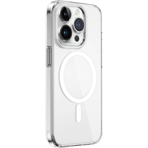 Apple iPhone 15 Pro Max (6.7) Kılıf Wiwu FYY-014 Magsafe Şarj Özellikli Şeffaf Kapak - Şeffaf