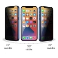 Apple iPhone 15 Pro Max (6.7) Kırılmaz Cam 5D Ekran Koruyucu Karartmalı Hayalet Cam Privacy Tam Kapatan - Siyah