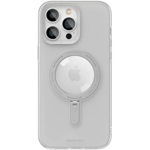 Apple iPhone 15 Pro Max (6.7) Magsafe Şarj Özellikli Youngkit Rock Serisi Kapak - Beyaz