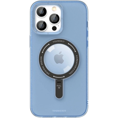 Apple iPhone 15 Pro Max (6.7) Magsafe Şarj Özellikli Youngkit Rock Serisi Kapak - Beyaz