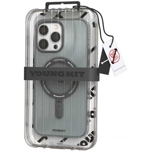 Apple iPhone 15 Pro Max (6.7) Magsafe Şarj Özellikli Youngkit Rock Serisi Kapak - Mavi