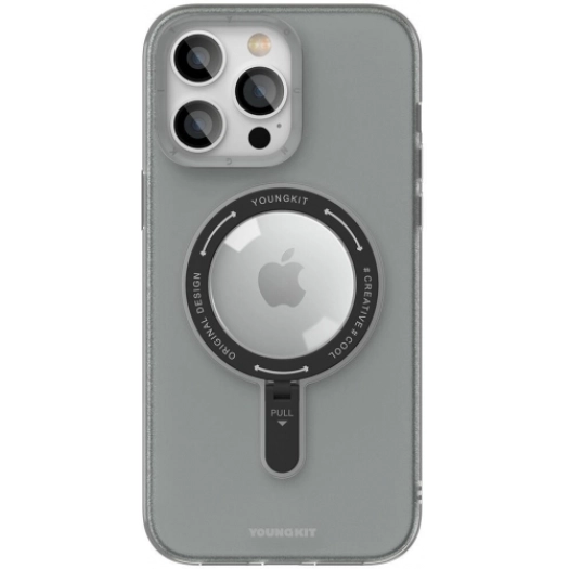 Apple iPhone 15 Pro Max (6.7) Magsafe Şarj Özellikli Youngkit Rock Serisi Kapak - Siyah