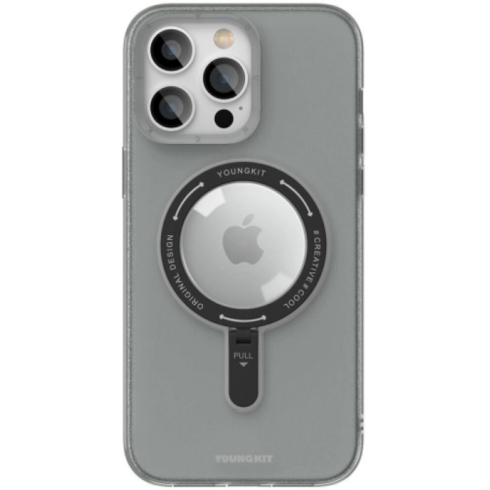 Apple iPhone 15 Pro Max (6.7) Magsafe Şarj Özellikli Youngkit Rock Serisi Kapak - Siyah