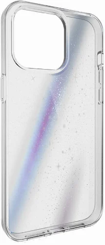 Apple iPhone 15 Pro Max Çift Katmanlı IMD Baskılı Bumper Switcheasy Cosmos Nebula Kapak - Şeffaf