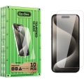 Apple iPhone 15 Pro Max Go Des Parmak İzi Bırakmayan 9H Oleofobik Bom Glass Ekran Koruyucu 10'lu Paket - Şeffaf