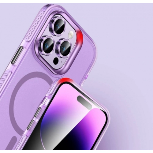 Apple iPhone 15 Pro Max Kılıf Airbagli Magsafe Wireless Şarj Özellikli Zore Klaptika Kapak - Mavi