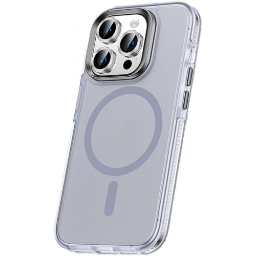 Apple iPhone 15 Pro Max Kılıf Airbagli Magsafe Wireless Şarj Özellikli Zore Klaptika Kapak - Şeffaf