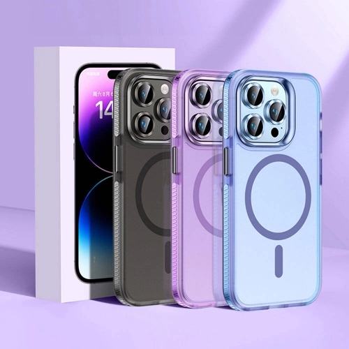 Apple iPhone 15 Pro Max Kılıf Airbagli Magsafe Wireless Şarj Özellikli Zore Klaptika Kapak - Siyah