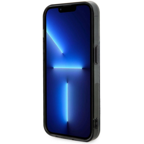 Apple iPhone 15 Pro Max (6.7) Kılıf AMG Orjinal Lisanslı Magsafe Şarj Özellikli Eşkenar Dörtgen Desenli Transparan Kapak - Kırmızı