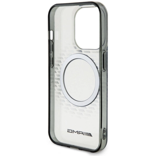 Apple iPhone 15 Pro Max (6.7) Kılıf AMG Orjinal Lisanslı Magsafe Şarj Özellikli Eşkenar Dörtgen Desenli Transparan Kapak - Şeffaf