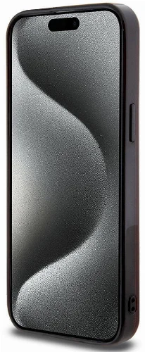 Apple iPhone 15 Pro Max (6.7) Kılıf AMG Orjinal Lisanslı Magsafe Şarj Özellikli Transparan Timeless Kapak - Siyah