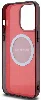 Apple iPhone 15 Pro Max (6.7) Kılıf AMG Orjinal Lisanslı Magsafe Şarj Özellikli Transparan Timeless Kapak - Kırmızı