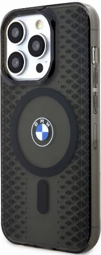 Apple iPhone 15 Pro Max (6.7) Kılıf BMW Magsafe Şarj Özellikli Transparan IML Signature Orjinal Lisanslı Kapak - Siyah