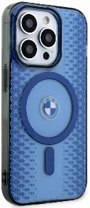 Apple iPhone 15 Pro Max (6.7) Kılıf BMW Magsafe Şarj Özellikli Transparan IML Signature Orjinal Lisanslı Kapak - Mavi