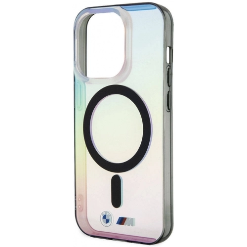 Apple iPhone 15 Pro Max Kılıf BMW Magsafe Şarj Özellikli Transparan Renk Geçişli Iridescent Orjinal Lisanslı Kapak - Karışık