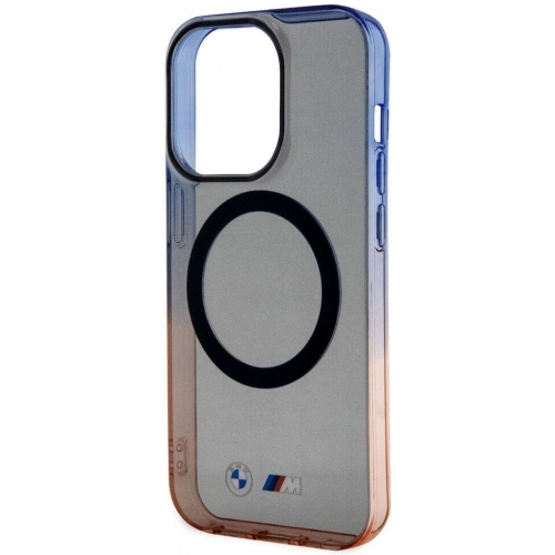 Apple iPhone 15 Pro Max Kılıf BMW Magsafe Şarj Özellikli Transparan Renkli Çerçeveli Orjinal Lisanslı Kapak - Gri