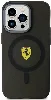 Apple iPhone 15 Pro Max (6.7) Kılıf Ferrari Orjinal Lisanslı Magsafe Şarj Özellikli Kontrast Bumper Kapak - Siyah