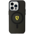 Apple iPhone 15 Pro Max (6.7) Kılıf Ferrari Orjinal Lisanslı Magsafe Şarj Özellikli Kontrast Bumper Kapak - Siyah