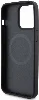 Apple iPhone 15 Pro Max (6.7) Kılıf Ferrari Orjinal Lisanslı Magsafe Şarj Özellikli Metal Logolu PU Karbon Kapak - Siyah
