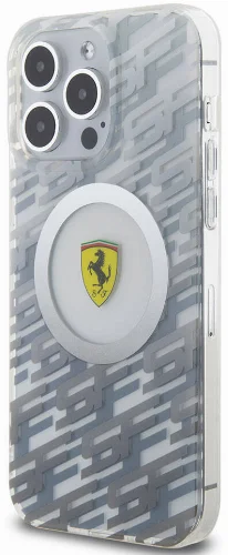 Apple iPhone 15 Pro Max (6.7) Kılıf Ferrari Orjinal Lisanslı Magsafe Şarj Özellikli Multi SF Kapak - Siyah
