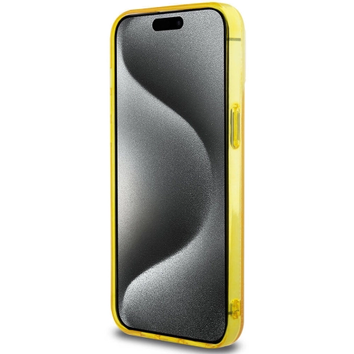 Apple iPhone 15 Pro Max (6.7) Kılıf Ferrari Orjinal Lisanslı Magsafe Şarj Özellikli Parçalanan Noktalar Desenli Kapak - Kırmızı