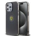 Apple iPhone 15 Pro Max (6.7) Kılıf Ferrari Orjinal Lisanslı Magsafe Şarj Özellikli Parçalanan Noktalar Desenli Kapak - Siyah