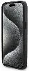 Apple iPhone 15 Pro Max (6.7) Kılıf Ferrari Orjinal Lisanslı PU Delikli Arka Yüzey Metal Logolu Dikişli Büyük SF Yazılı Kapak - Siyah