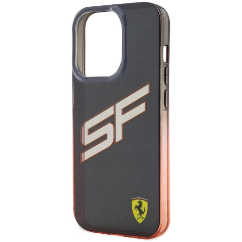 Apple iPhone 15 Pro Max (6.7) Kılıf Ferrari Orjinal Lisanslı Transparan SF Yazılı Kenarları Renk Geçişli Kapak - Kırmızı