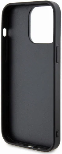Apple iPhone 15 Pro Max Kılıf Guess Orjinal Lisanslı Taşlı Arka Yüzey Metal Yazı Logolu Kapak - Sarı