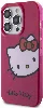 Apple iPhone 15 Pro Max (6.7) Kılıf Hello Kitty Orjinal Lisanslı Yazı ve İkonik Logolu Kitty Head Kapak - Pembe