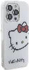 Apple iPhone 15 Pro Max (6.7) Kılıf Hello Kitty Orjinal Lisanslı Yazı ve İkonik Logolu Kitty Head Kapak - Beyaz