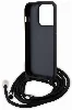 Apple iPhone 15 Pro Max (6.7) Kılıf Karl Lagerfeld Askı İpli K&C Metal Logo Orjinal Lisanslı Kapak - Siyah