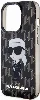 Apple iPhone 15 Pro Max (6.7) Kılıf Karl Lagerfeld IML İkonik Monogram Orjinal Lisanslı Kapak - Siyah