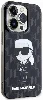 Apple iPhone 15 Pro Max (6.7) Kılıf Karl Lagerfeld IML İkonik Monogram Orjinal Lisanslı Kapak - Siyah