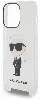 Apple iPhone 15 Pro Max (6.7) Kılıf Karl Lagerfeld Orjinal Lisanslı Boyun Askılı Karl İkonik Crossbody Kapak - Şeffaf