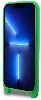 Apple iPhone 15 Pro Max Kılıf Lacoste Orjinal Lisanslı PU Pike Desenli Arka Yüzey Askılı İkonik Timsah Dokuma Logolu Kapak - Yeşil