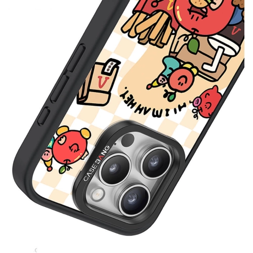 Apple iPhone 15 Pro Max (6.7) Kılıf Magsafe Şarj Özellikli Ayrılabilir Arka Panel Casebang Ahhey Serisi Kapak - Pembe