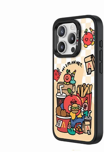 Apple iPhone 15 Pro Max (6.7) Kılıf Magsafe Şarj Özellikli Ayrılabilir Arka Panel Casebang Ahhey Serisi Kapak - Kırmızı