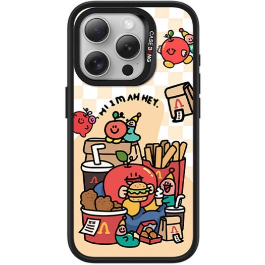 Apple iPhone 15 Pro Max (6.7) Kılıf Magsafe Şarj Özellikli Ayrılabilir Arka Panel Casebang Ahhey Serisi Kapak - Pembe