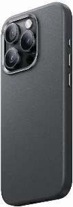 Apple iPhone 15 Pro Max (6.7) Kılıf Magsafe Şarj Özellikli Benks Vintage Leather Kapak - Gri