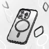 Apple iPhone 15 Pro Max (6.7) Kılıf Magsafe Şarj Özellikli Casebang Body Frame Kapak - Siyah