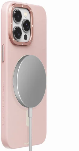 Apple iPhone 15 Pro Max (6.7) Kılıf Magsafe Şarj Özellikli Çizilmeye ve Aşınmaya Dayanıklı Youngkit Velvet Magnet Serisi Kapak - Gri